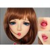 (Han)Crossdress Sweet Girl Resin Half Head Female Kigurumi Mask With Tongue And BJD Eyes Cosplay Anime Doll Mask